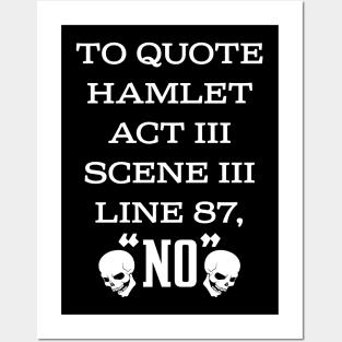 Shakespeare Hamlet Quote Posters and Art